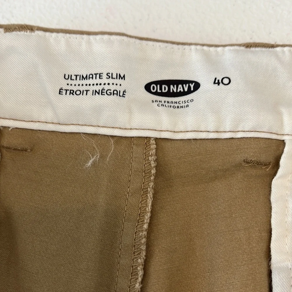 Old Navy Tan Ultimate Slim Flat Front Shorts Sz 40
